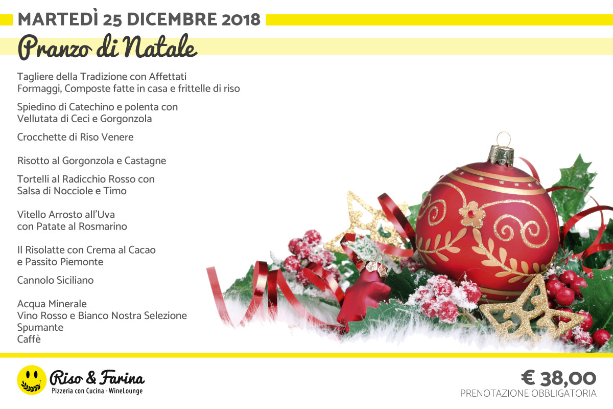 Menu Di Natale Piemontese.Riso Farina Pranzo Di Natale